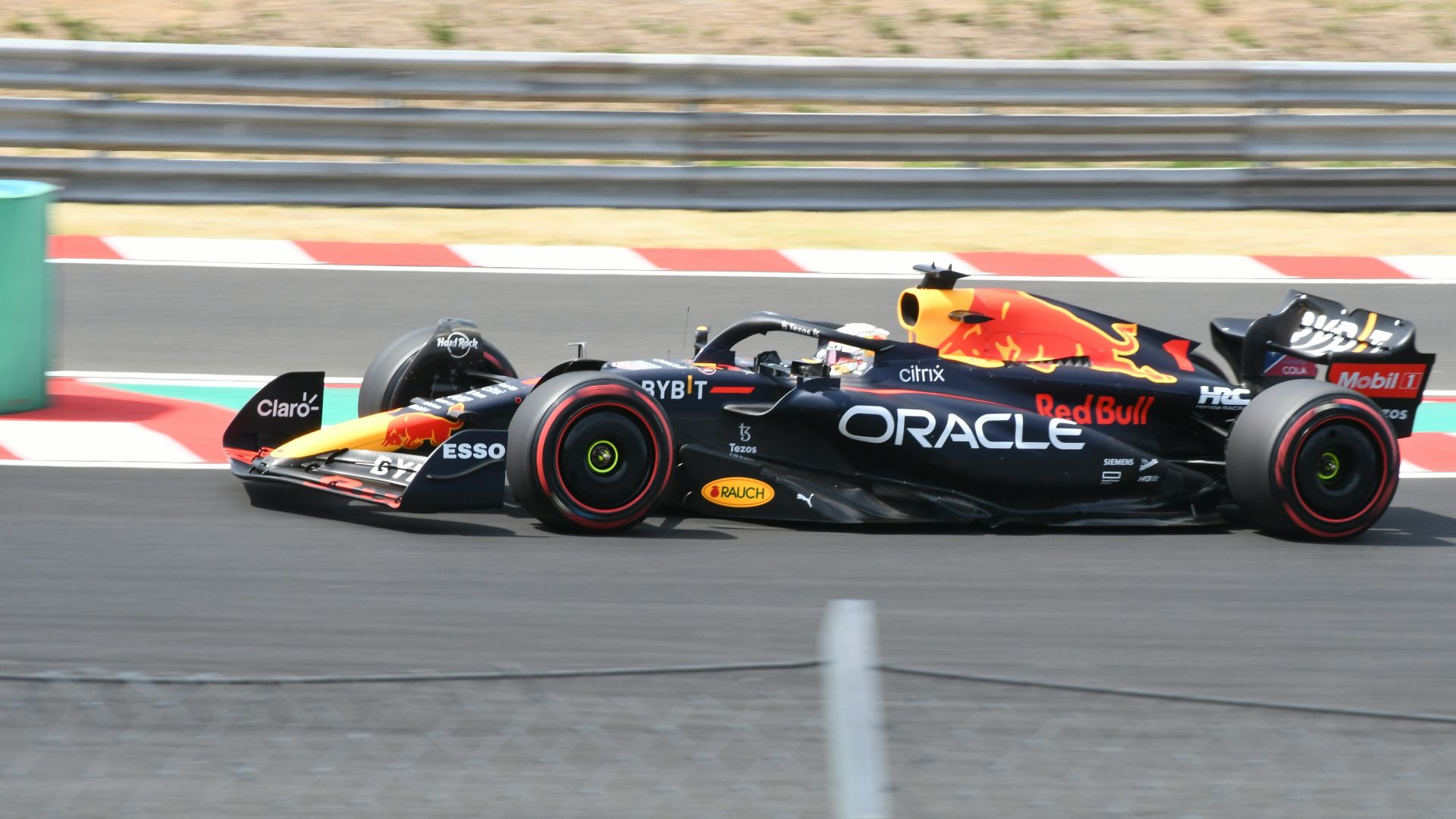 a red bull racing car on a race track