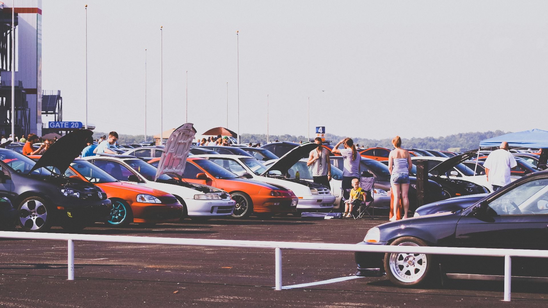 assorted cars on parking area