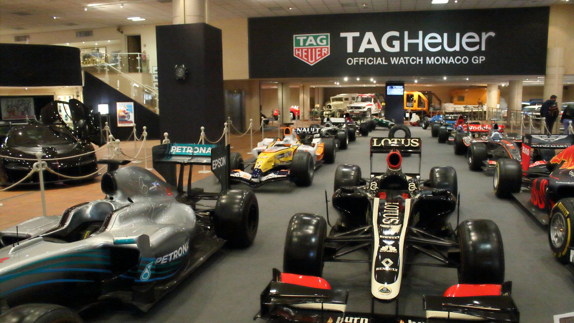 File:Formula 1 race cars on display.jpg