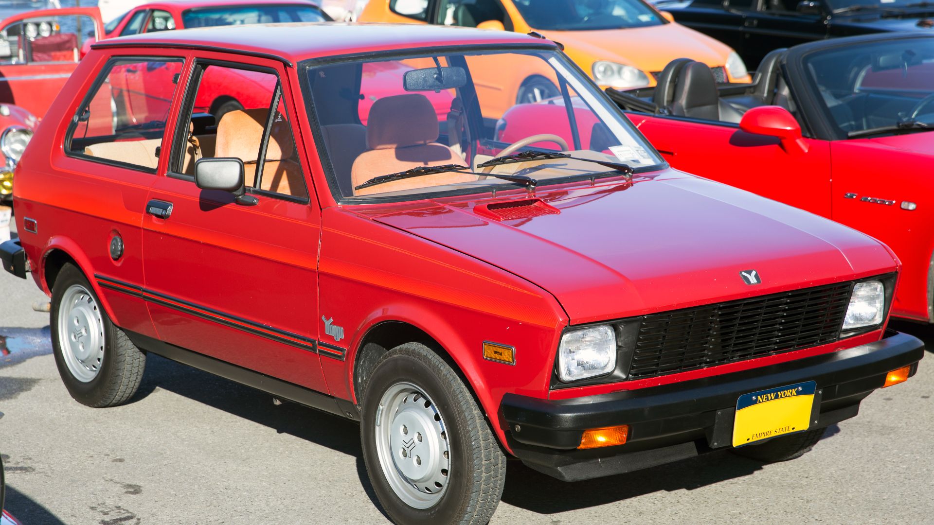 File:1987 Yugo GV in Burgundy, front right.jpg