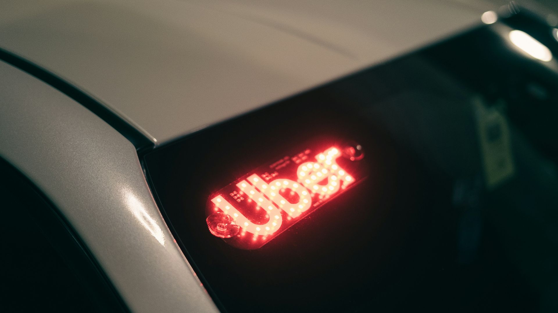 A close up of a car's tail light