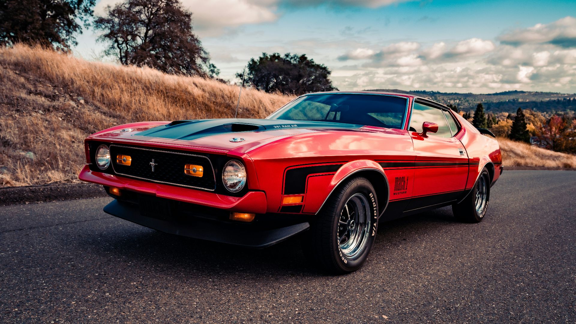 red chevrolet camaro on road during daytime