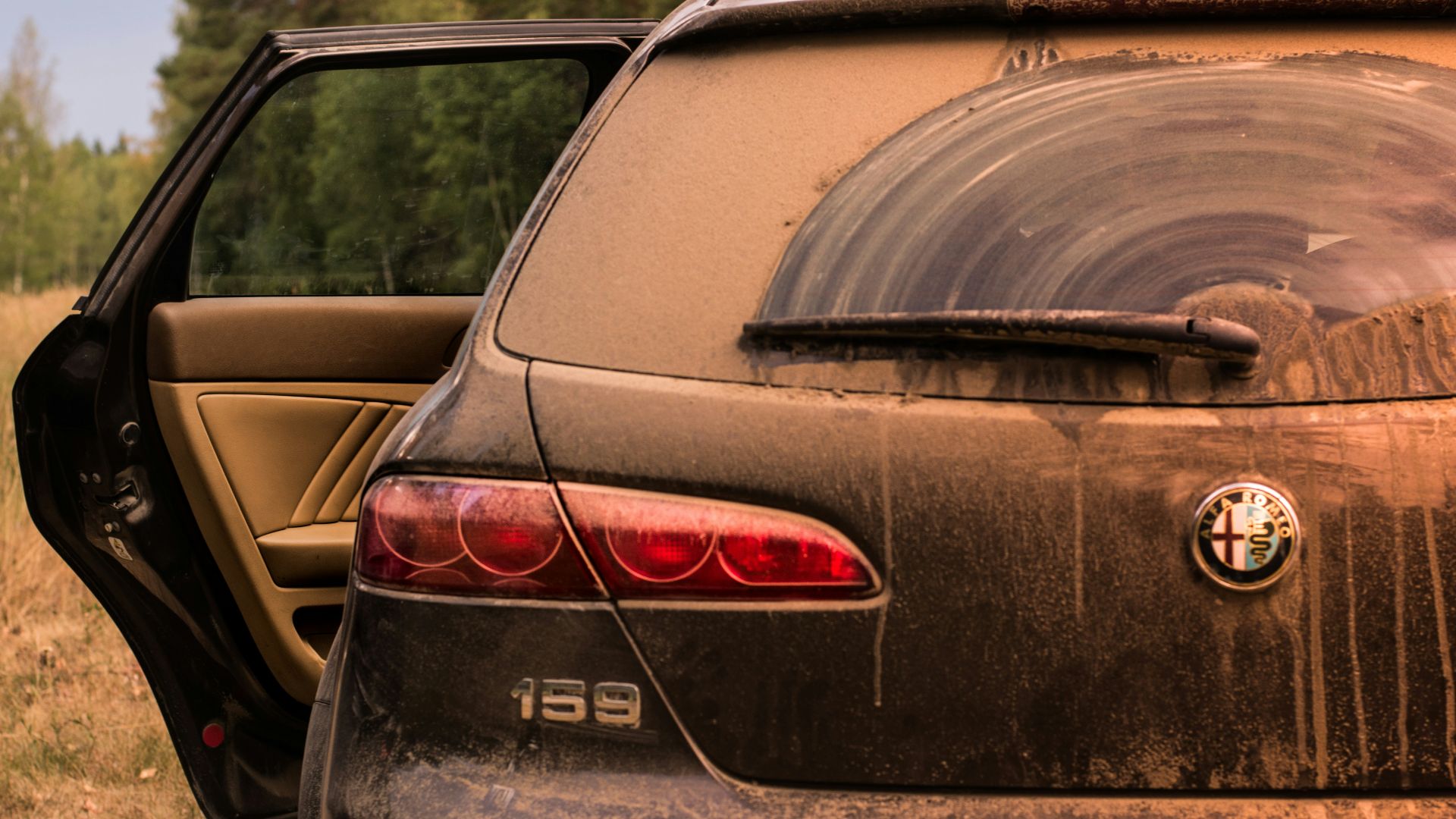 rear view photo of black ALFA ROMEO 459