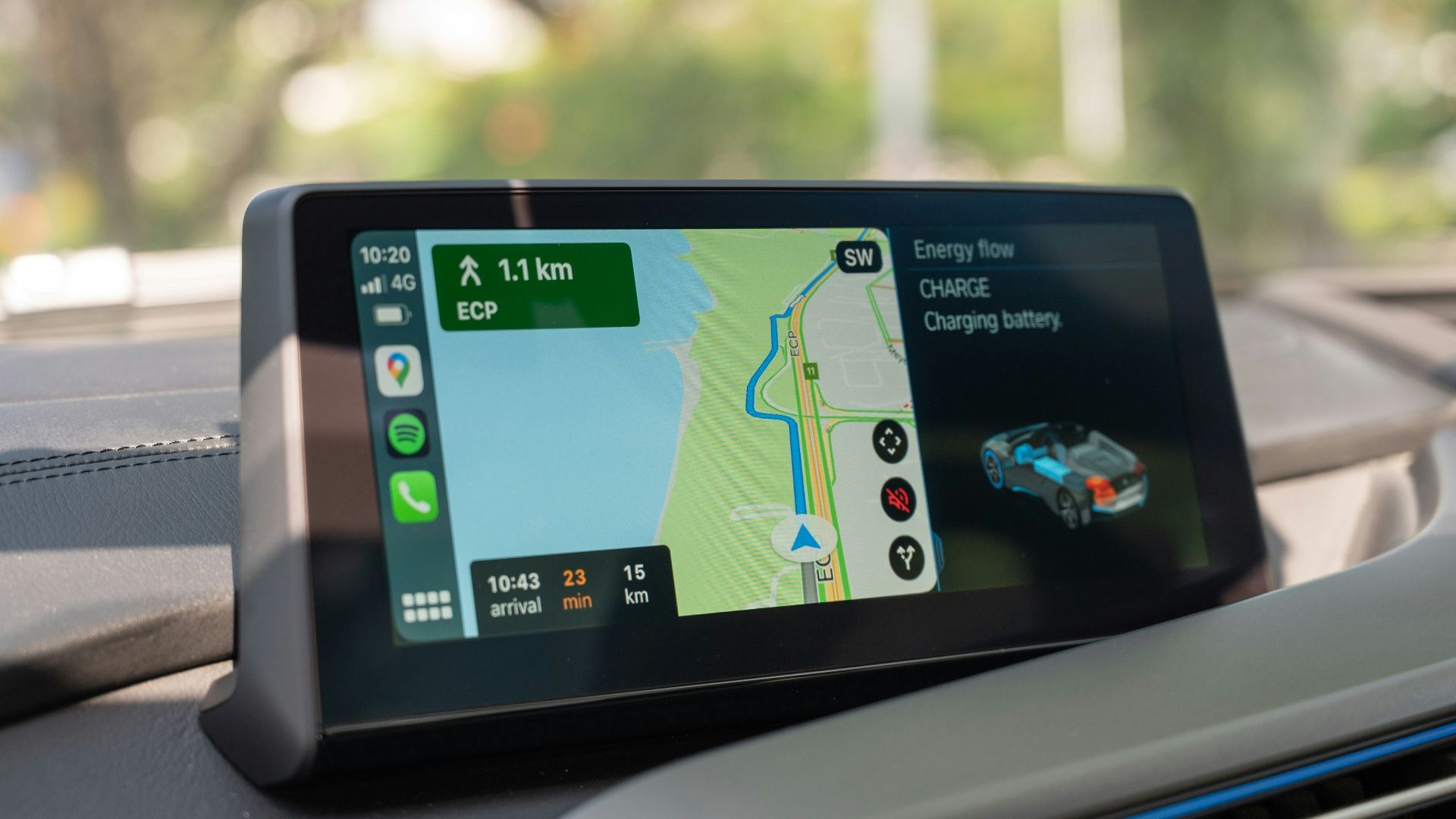 black android smartphone on car dashboard