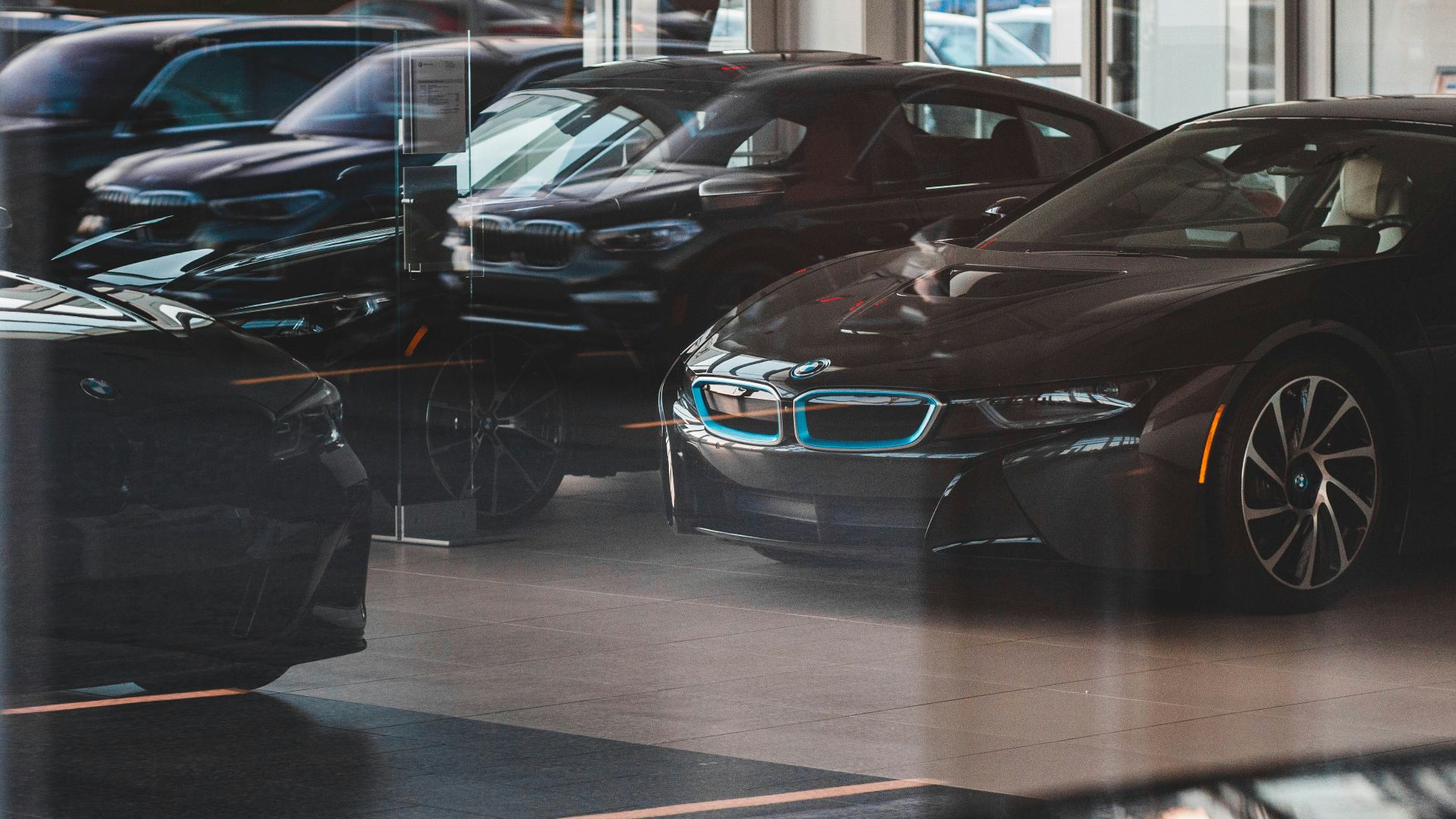 black cars in a parking lot