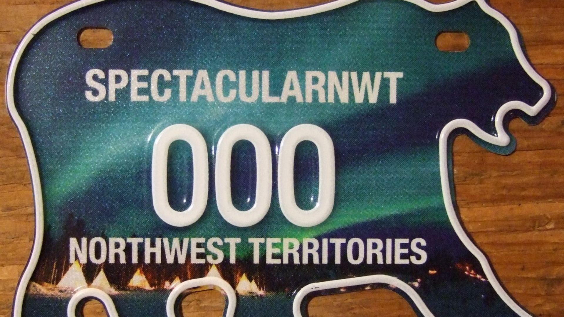 File:NORTHWEST TERRITORIES 2011 -MOTORCYCLE SOUVENIR SAMPLE LICENSE PLATE -NORTHERN LIGHTS - Flickr - woody1778a.jpg