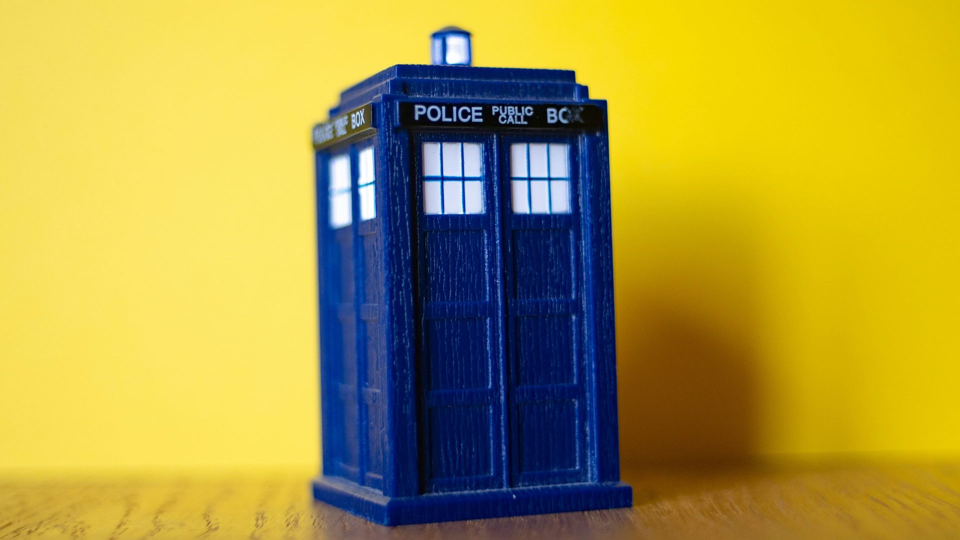 a blue box with a light on top