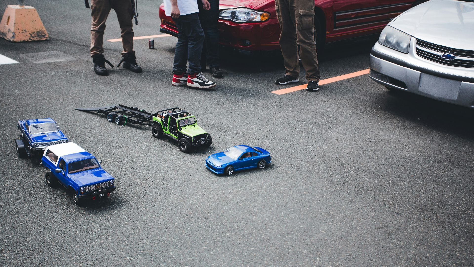 a group of toy cars