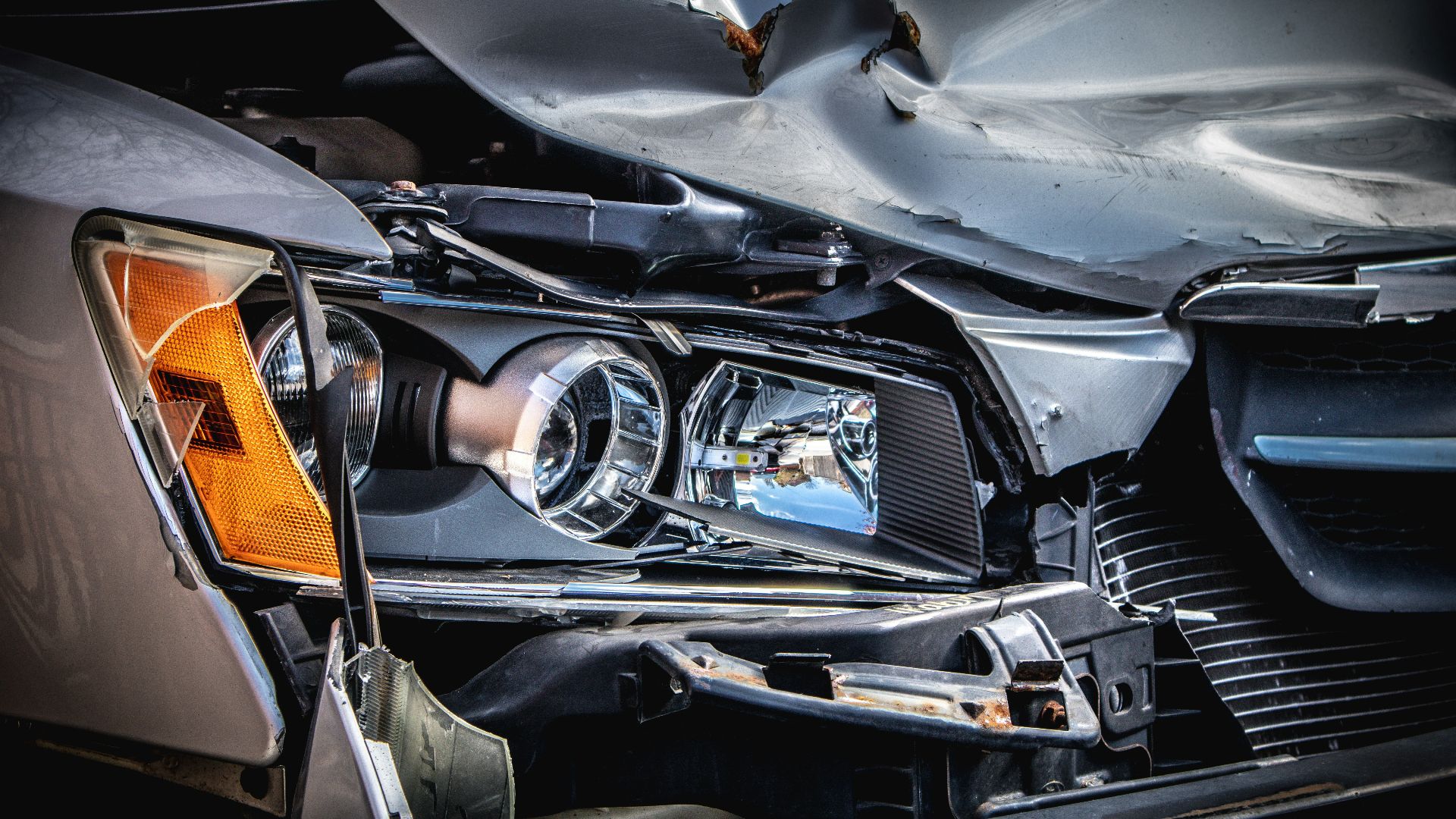 silver and black car engine