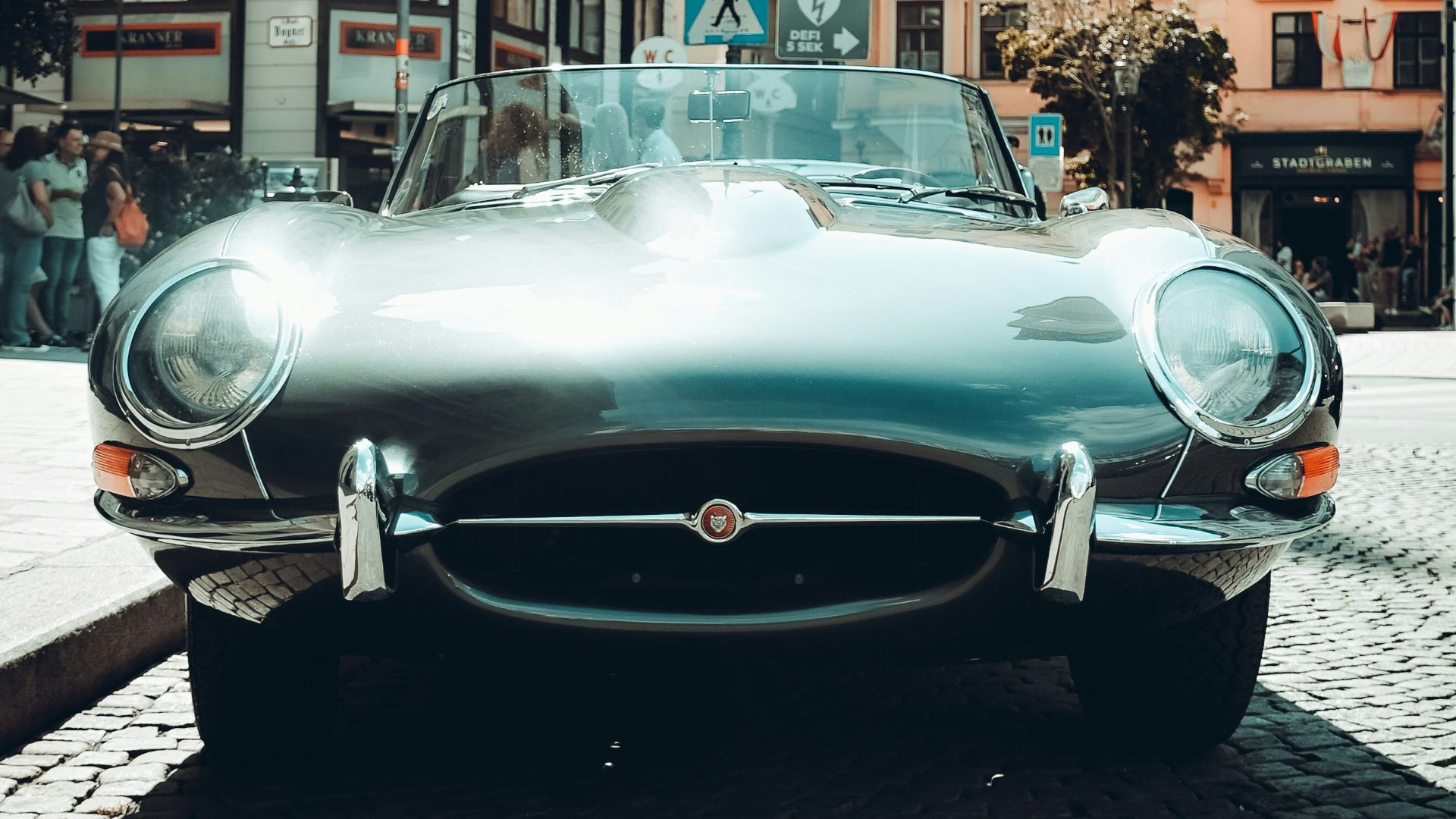 a car parked on a street
