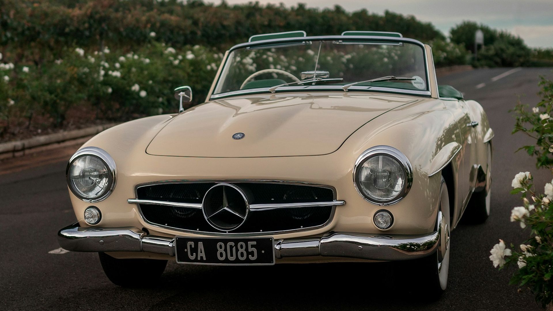 a car parked on a road