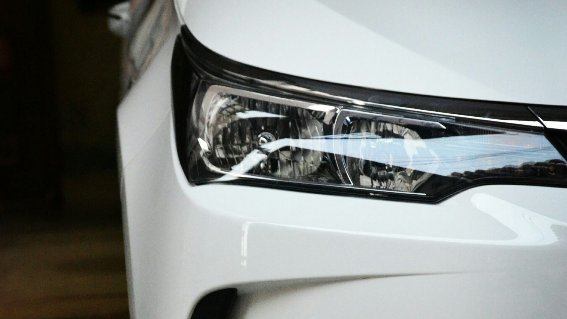 white car with license plate