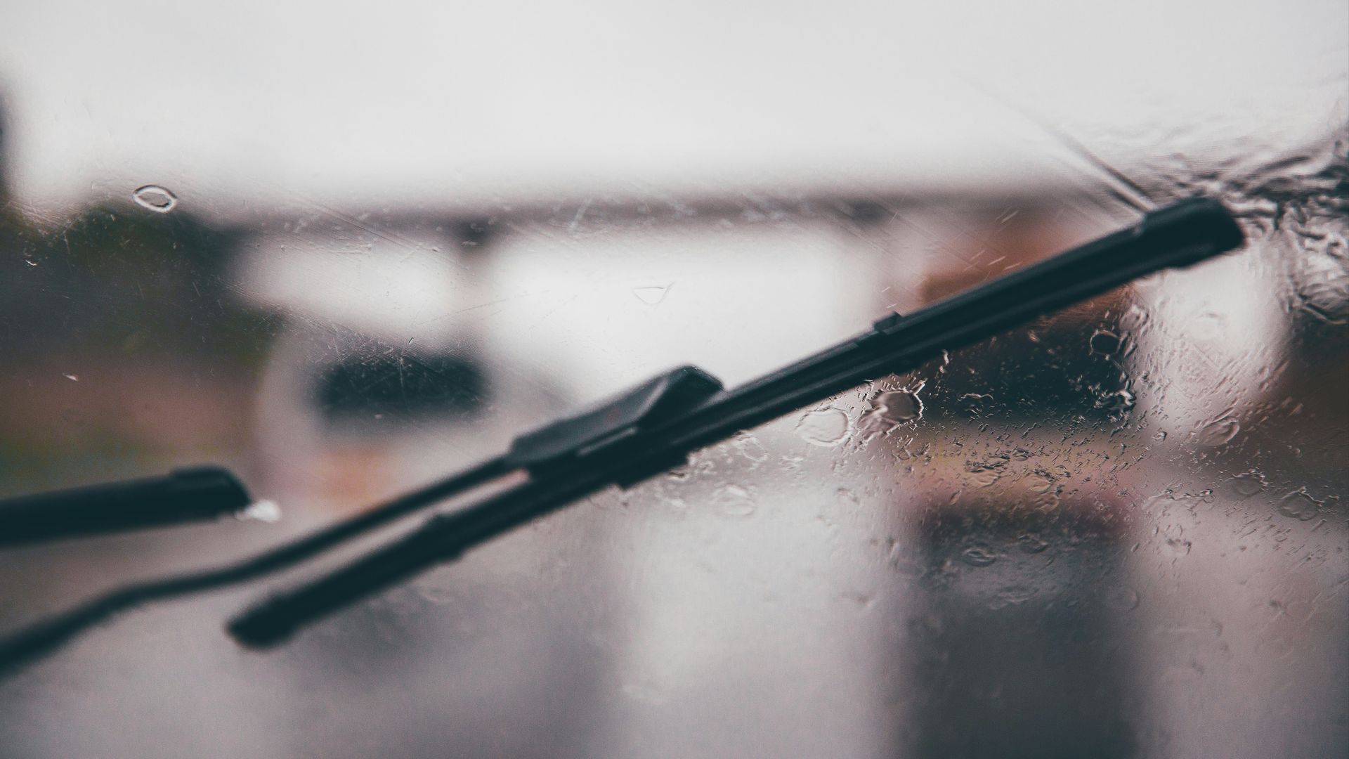 shallow focus photography of black vehicle wiper