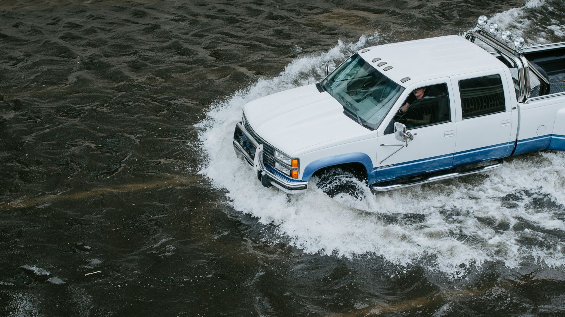 white crew cab truck