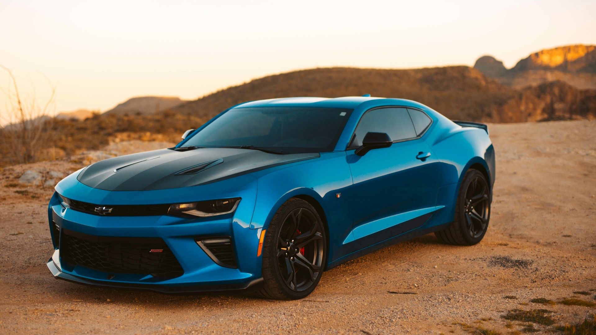 blue Chevrolet coupe