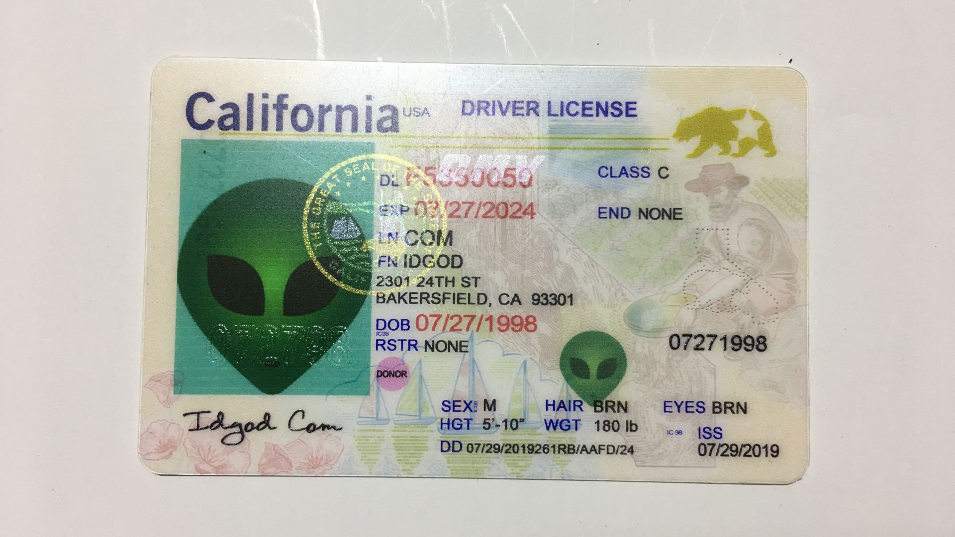 File:California fake id card driver license.jpg