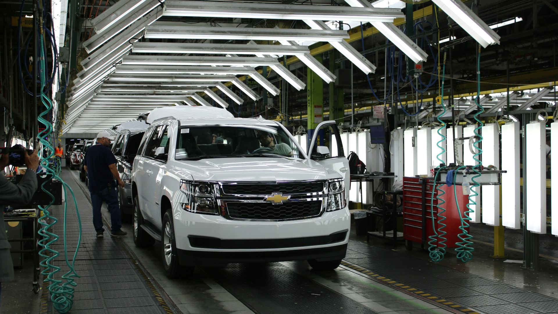 a car parked in a garage