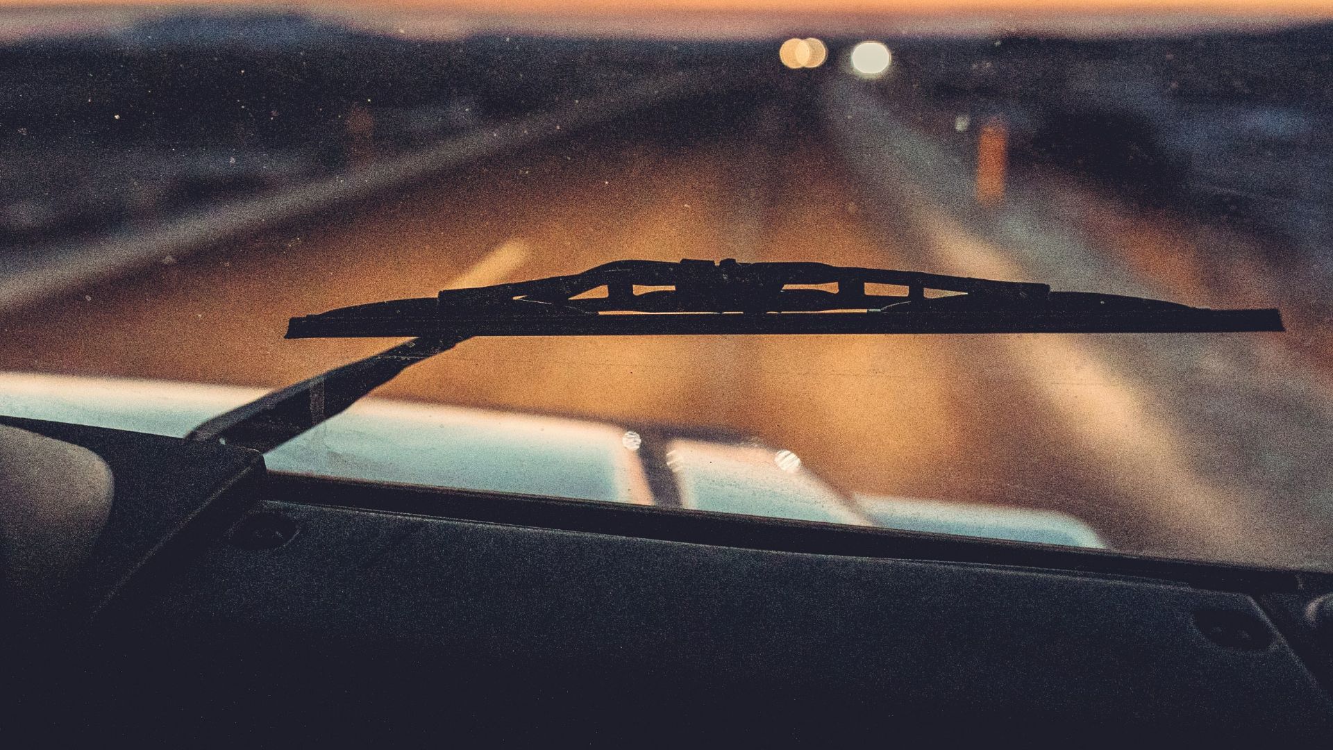 vehicle wiper on vehicle windshield