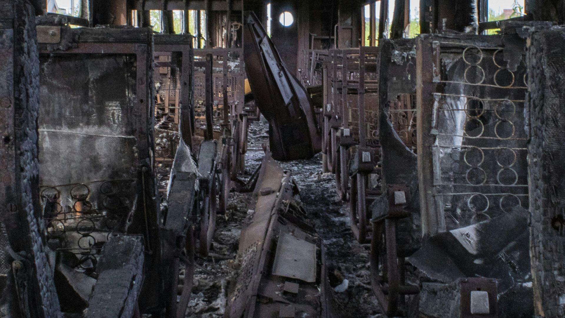 black and gray abandoned building