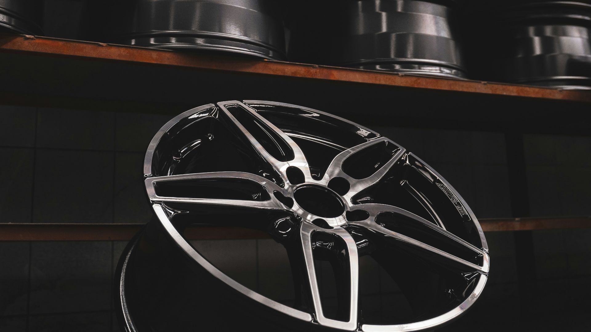 black and silver car wheel