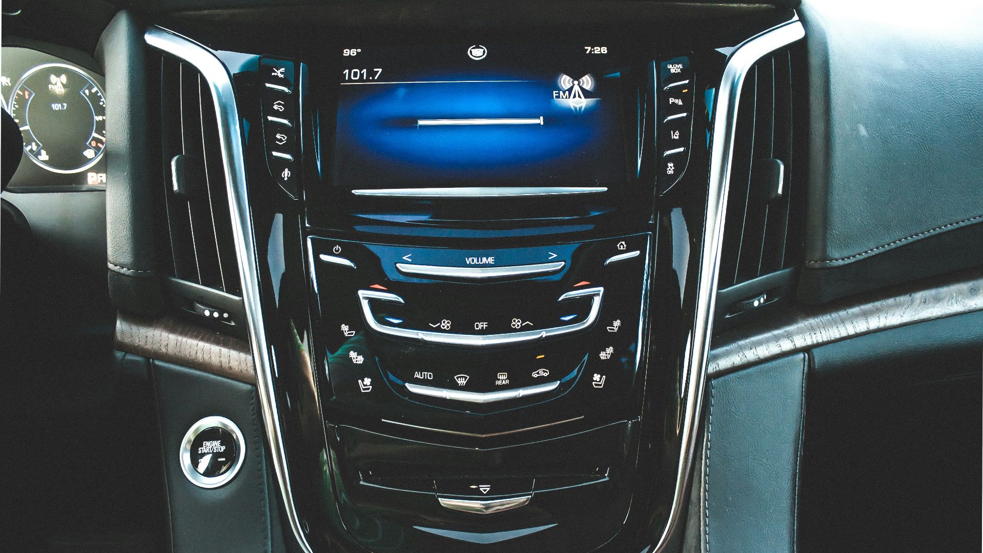 black 2-DIN head unit