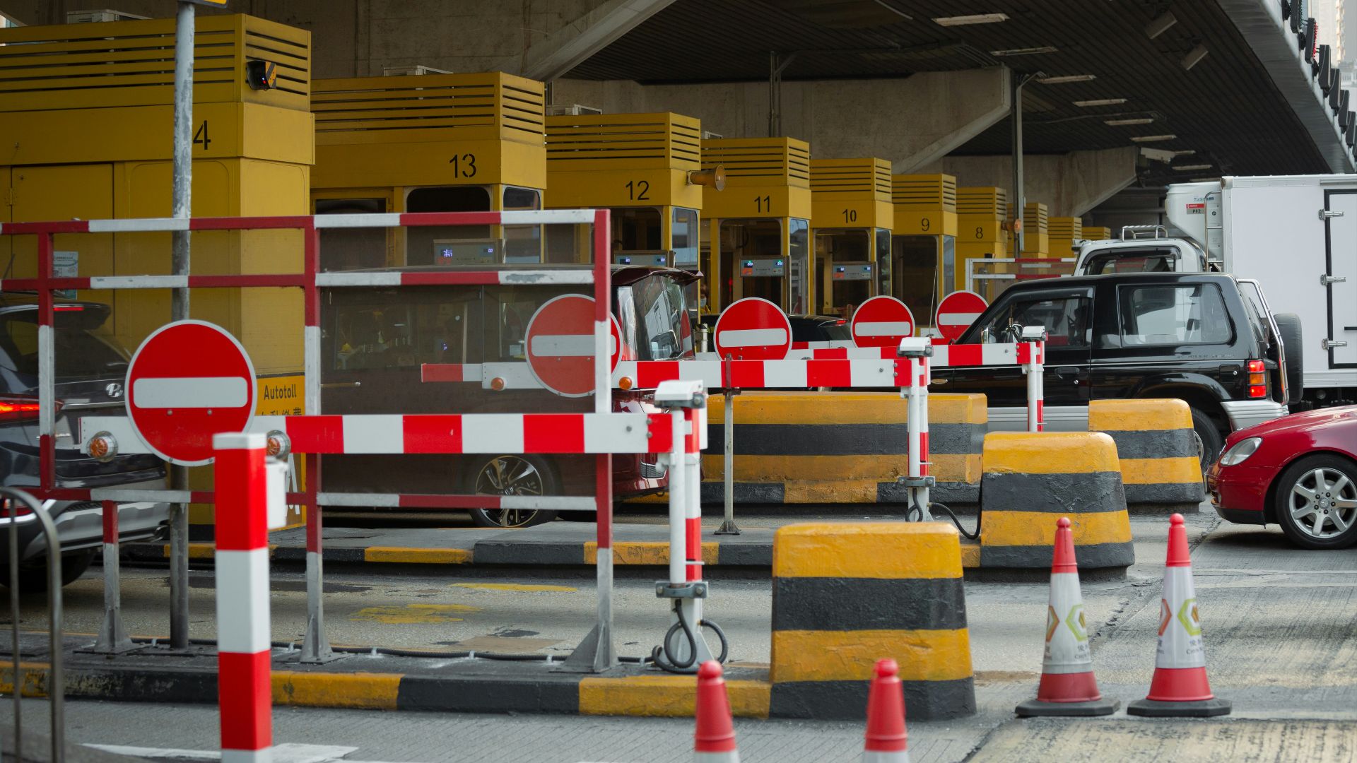 red and yellow traffic cone