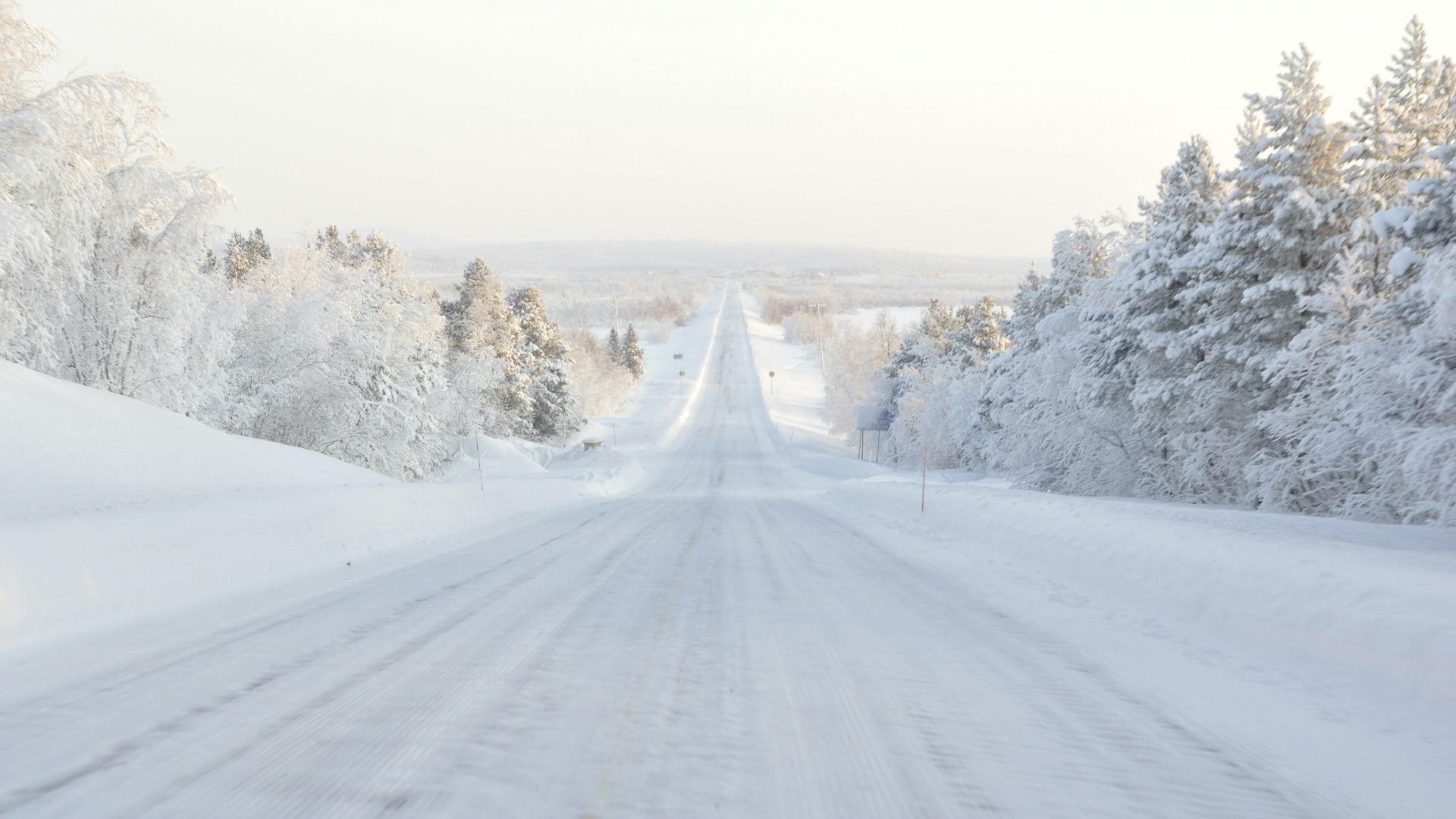 road covered with snow