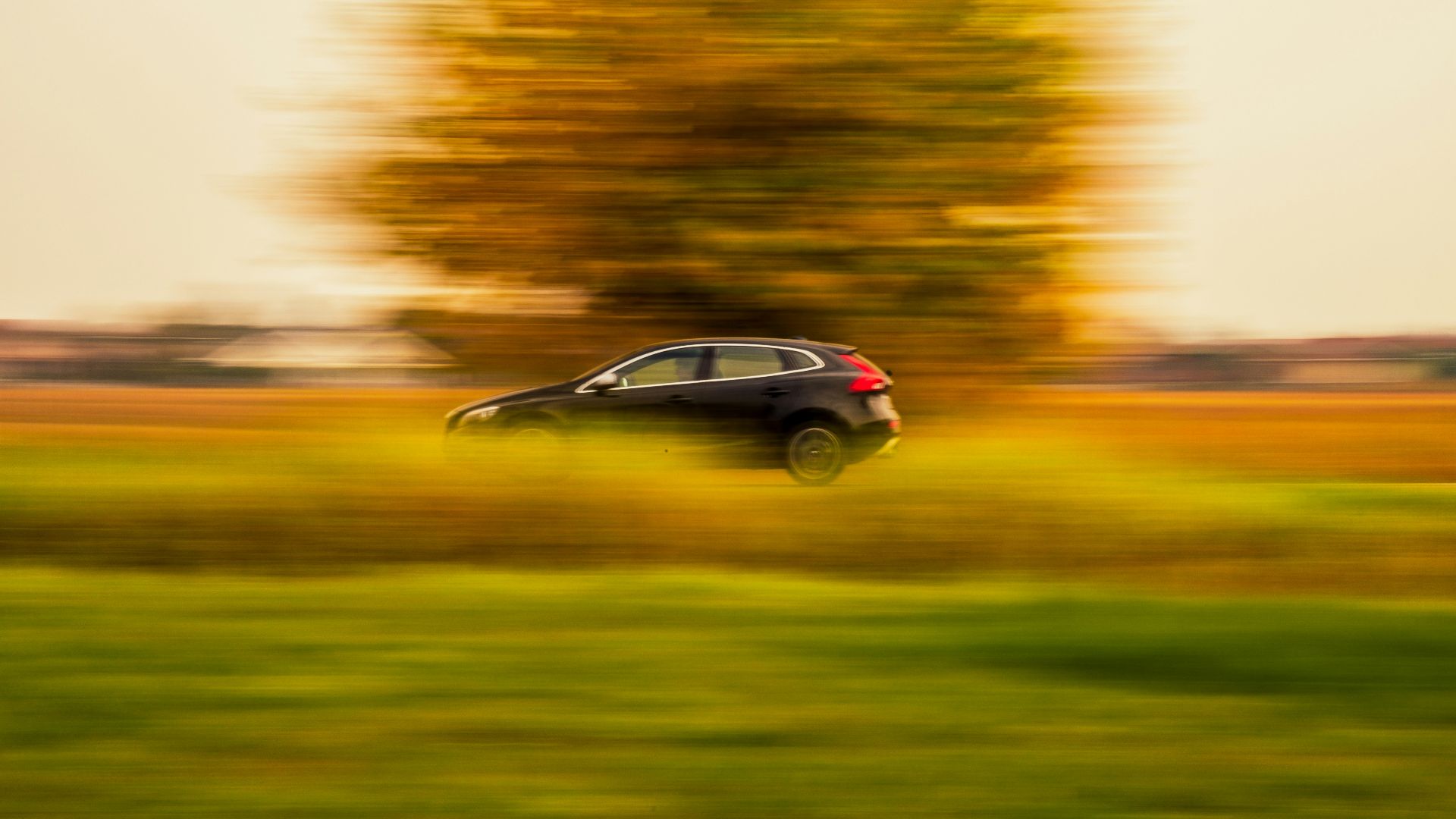 black SUV near grass and trees