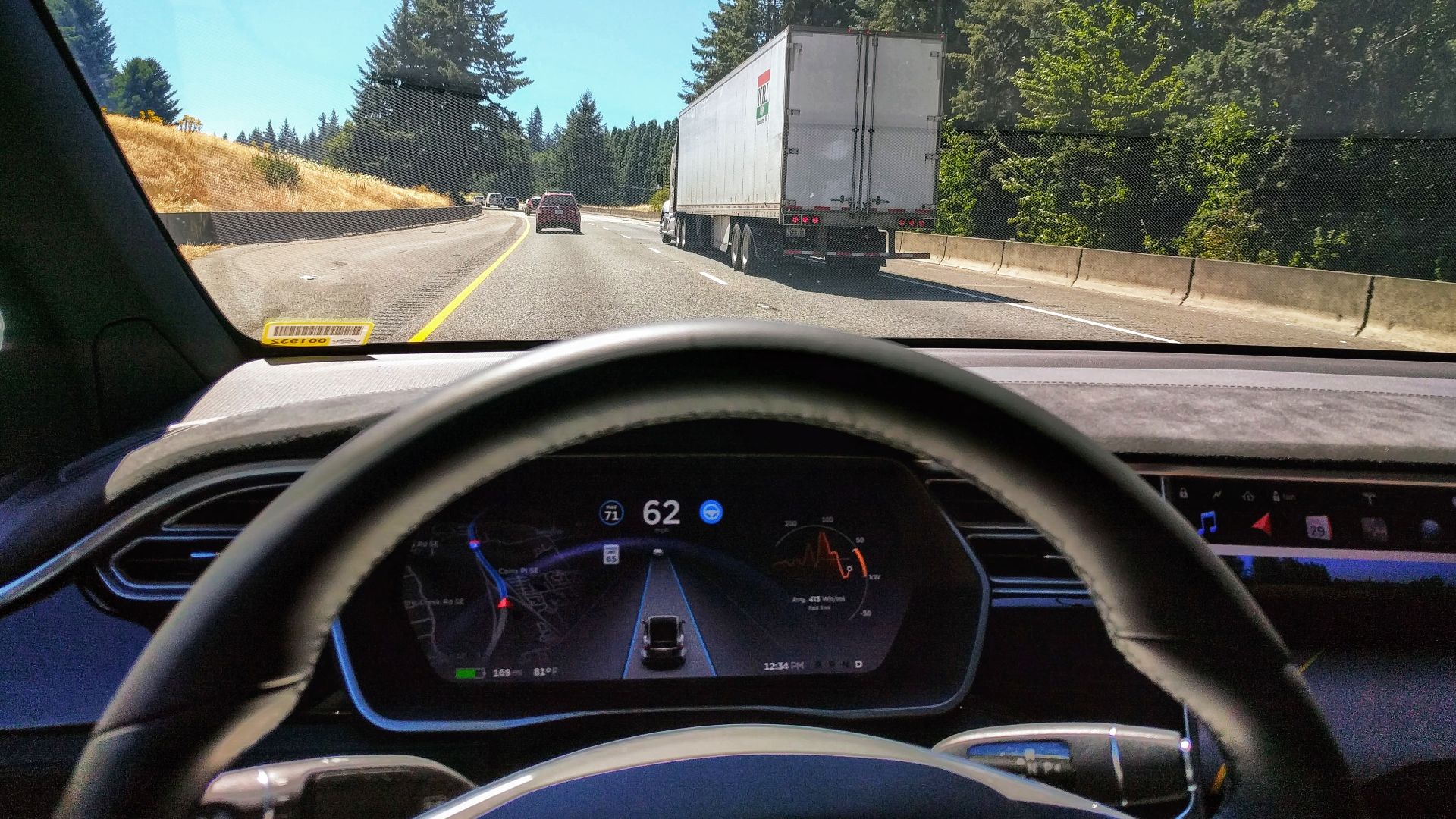 File:Tesla Autopilot Engaged in Model X.jpg