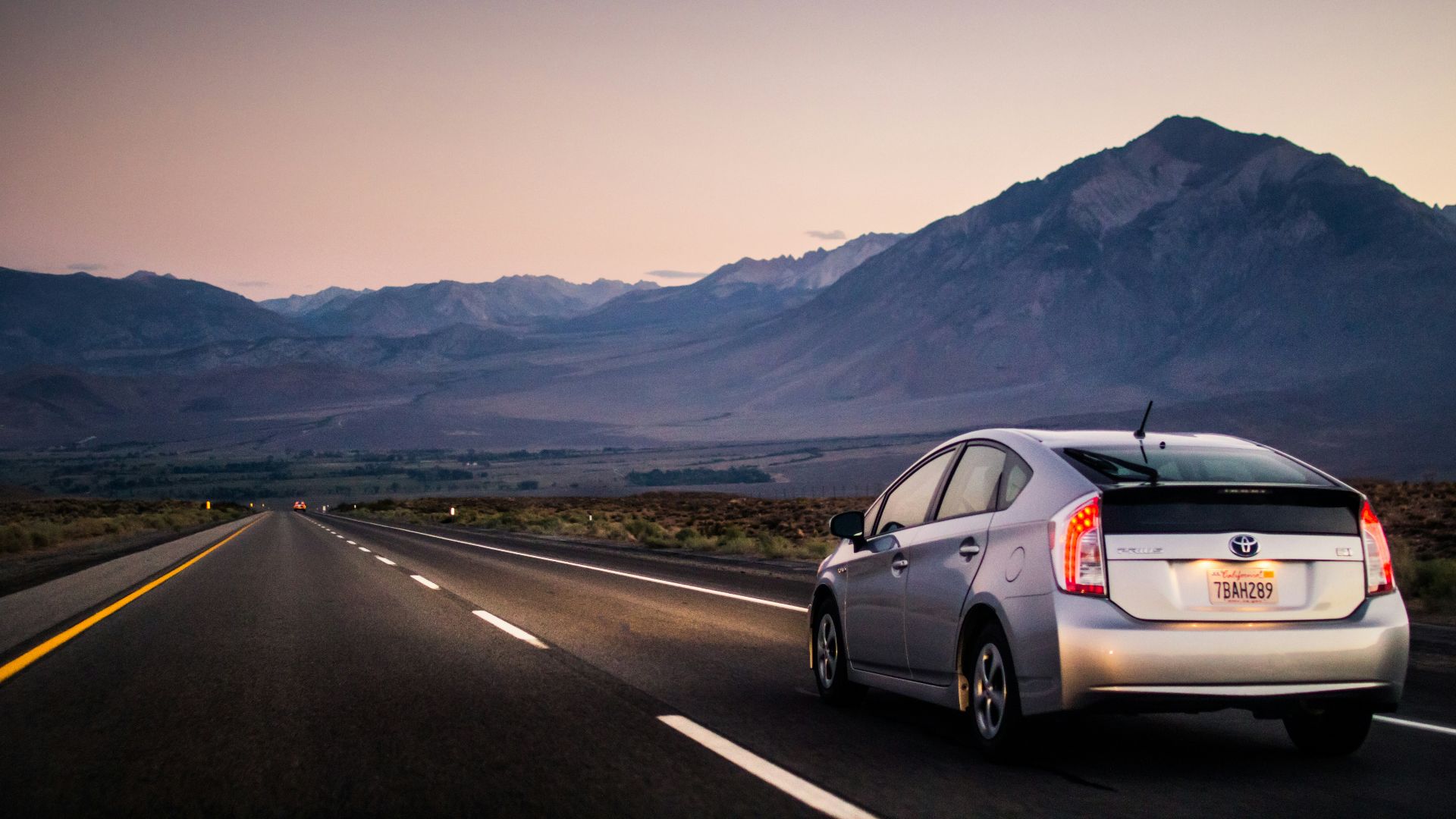 vehicle driving through empty road
