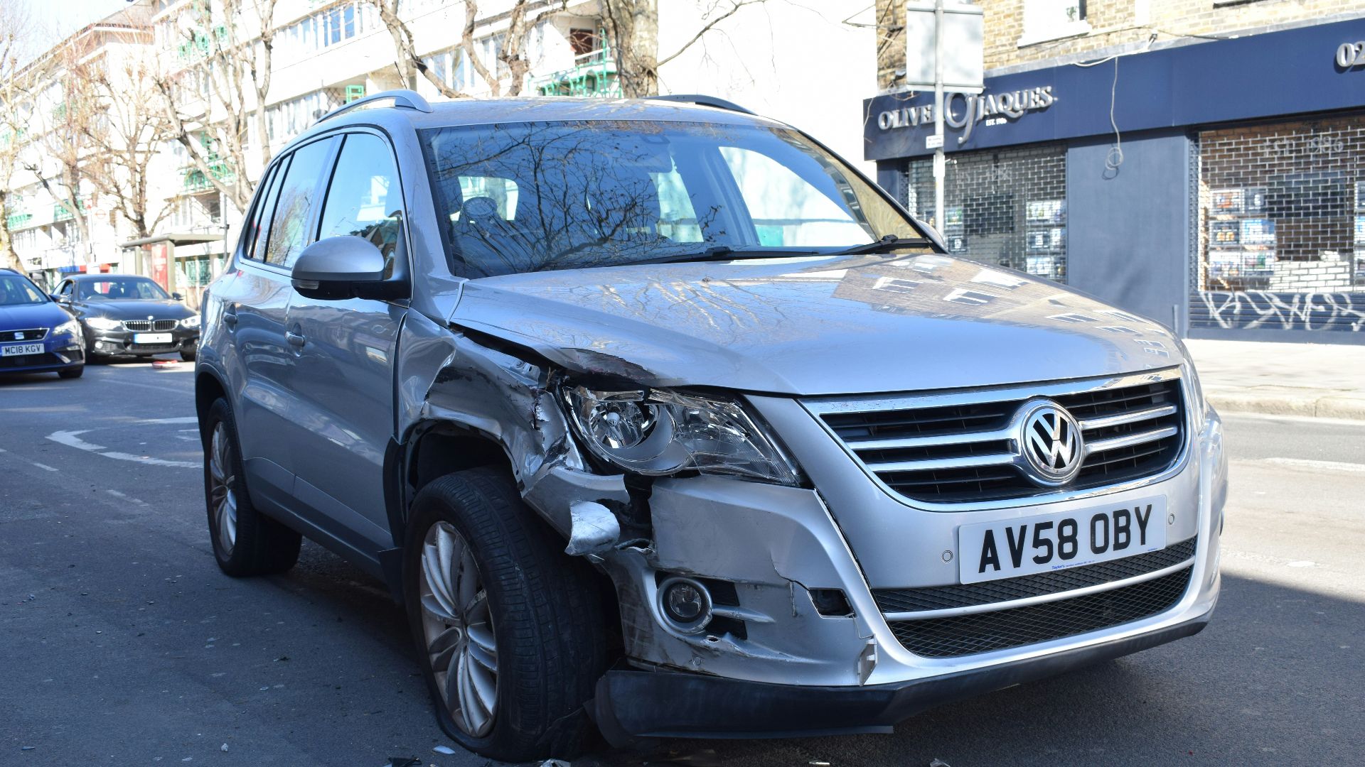 a car that has been hit by another car