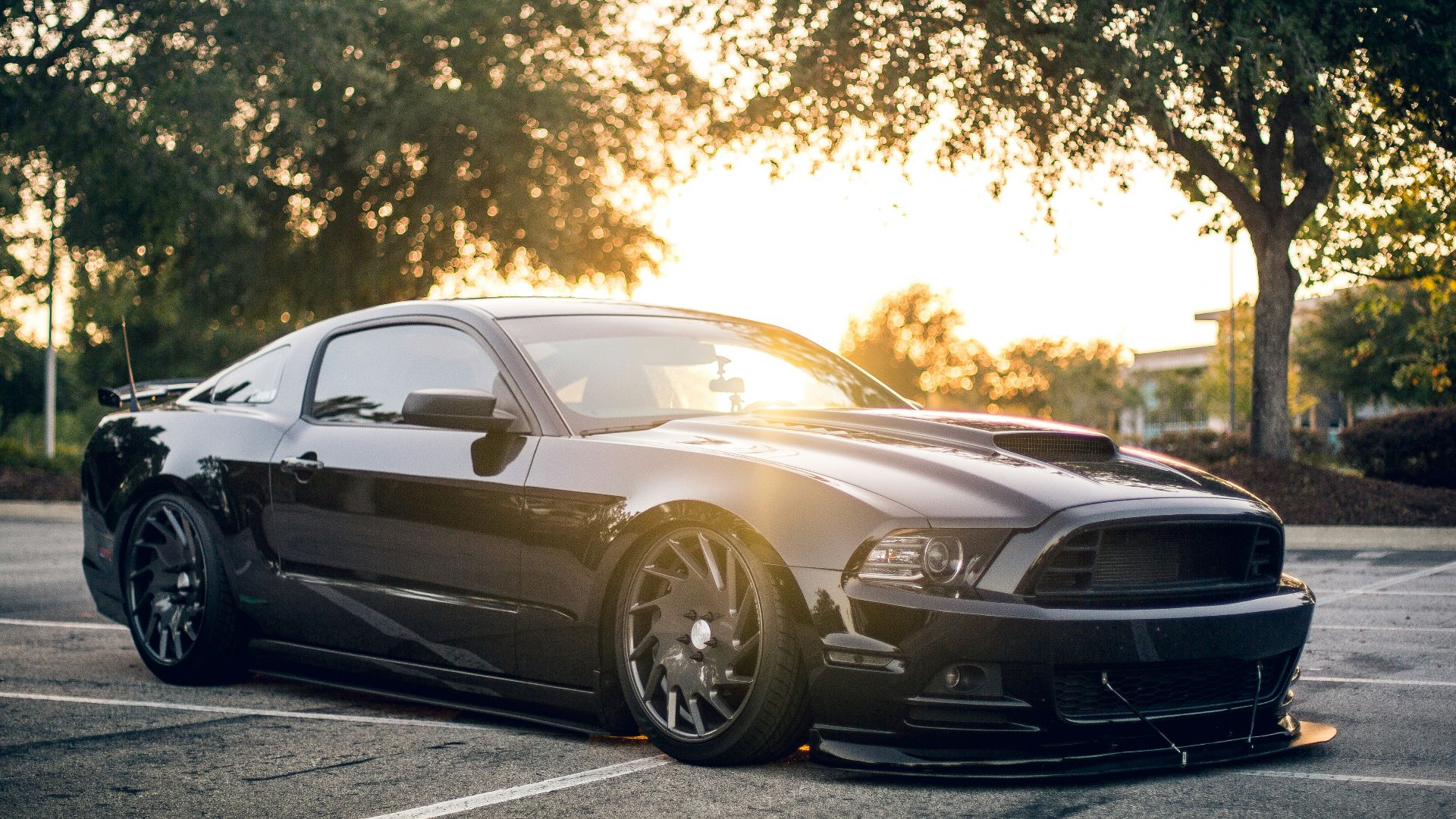 black Ford Mustang GT