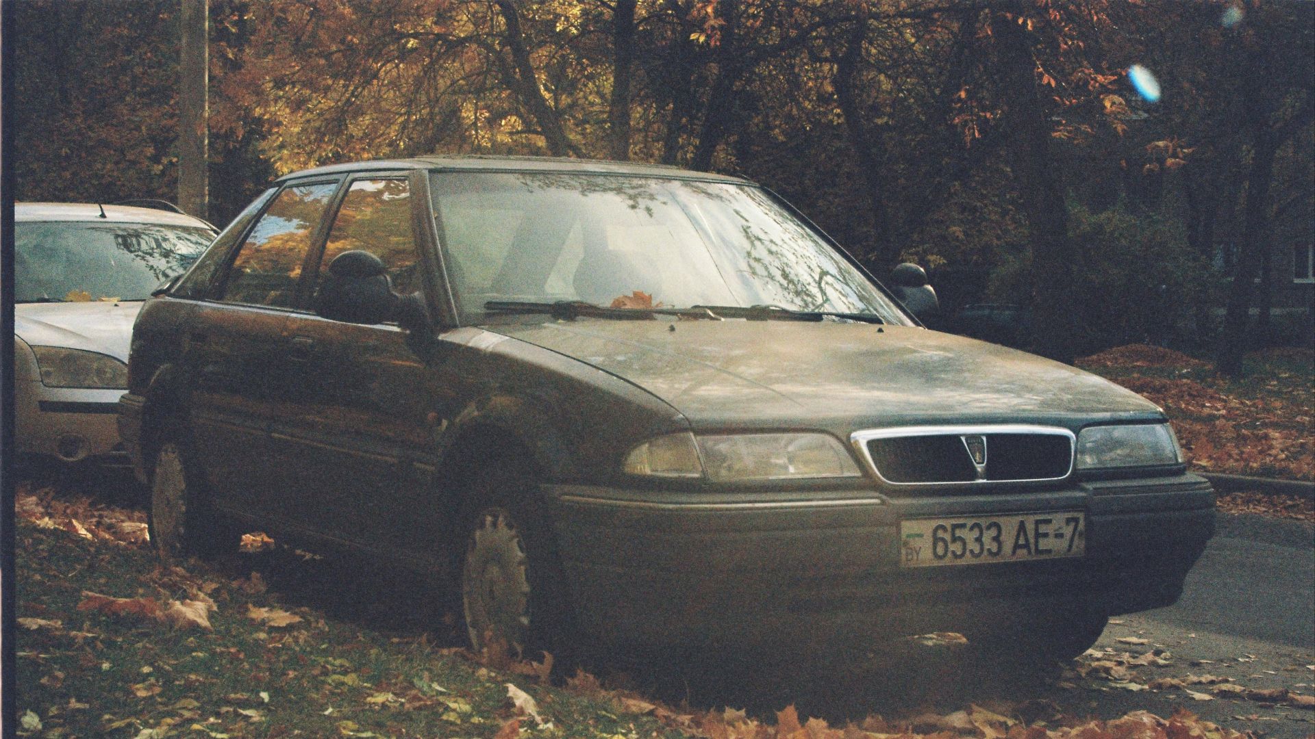 a car parked on the side of the road
