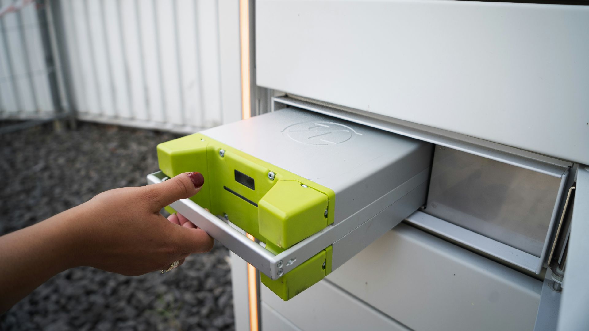 green and white plastic box
