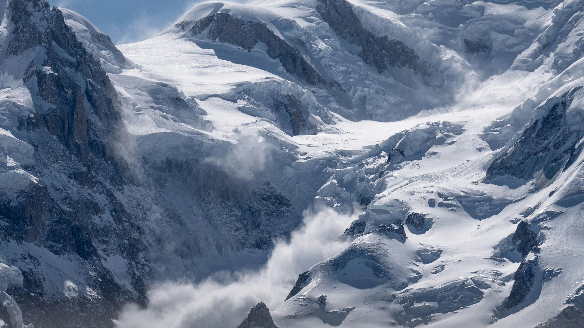 landscape photography of avalanche