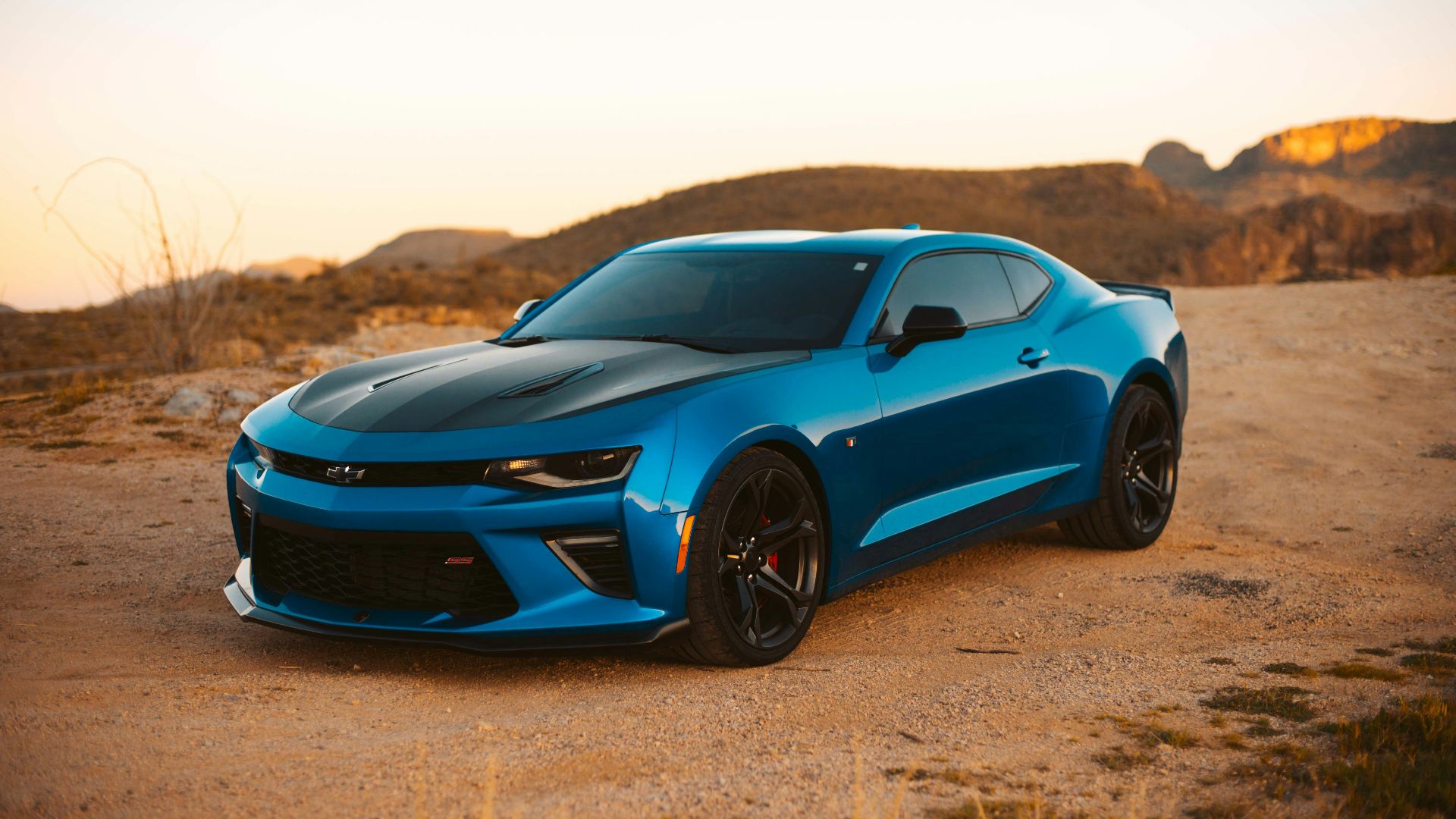 blue Chevrolet coupe