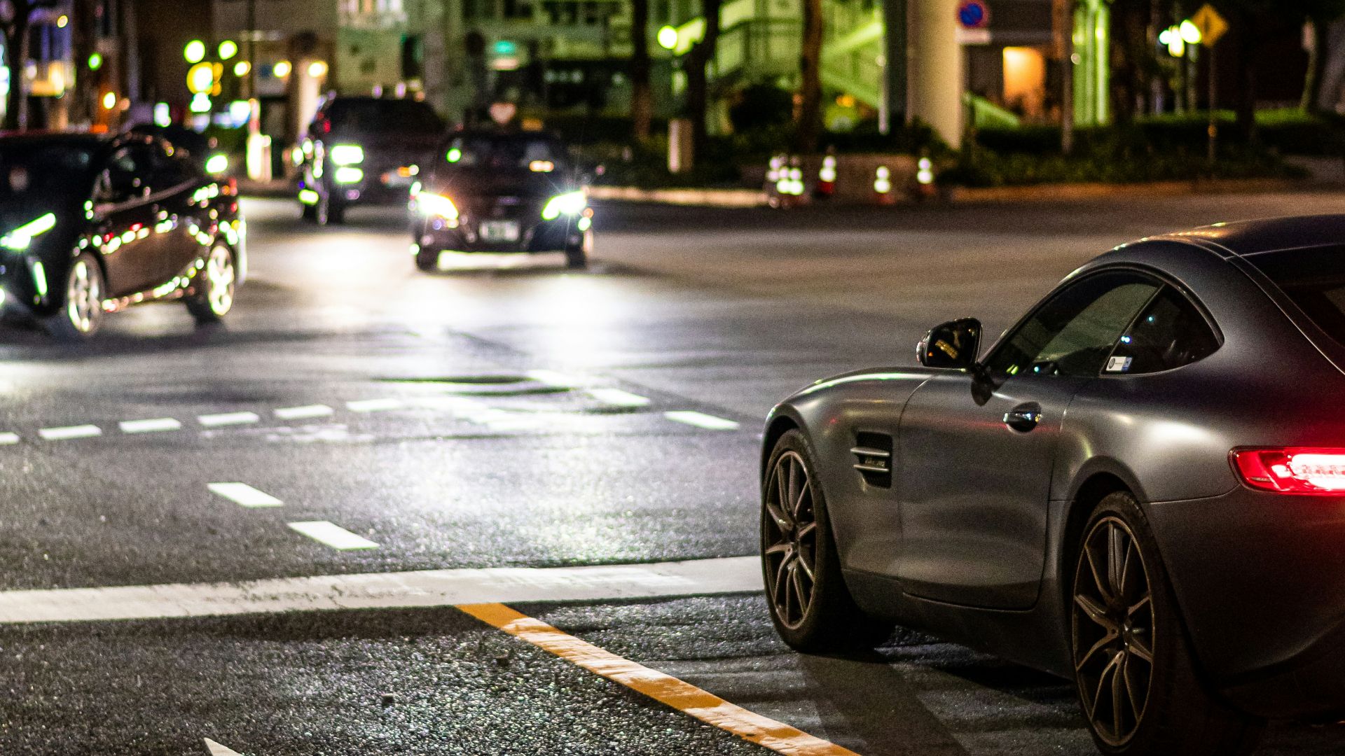 a car that is sitting in the street