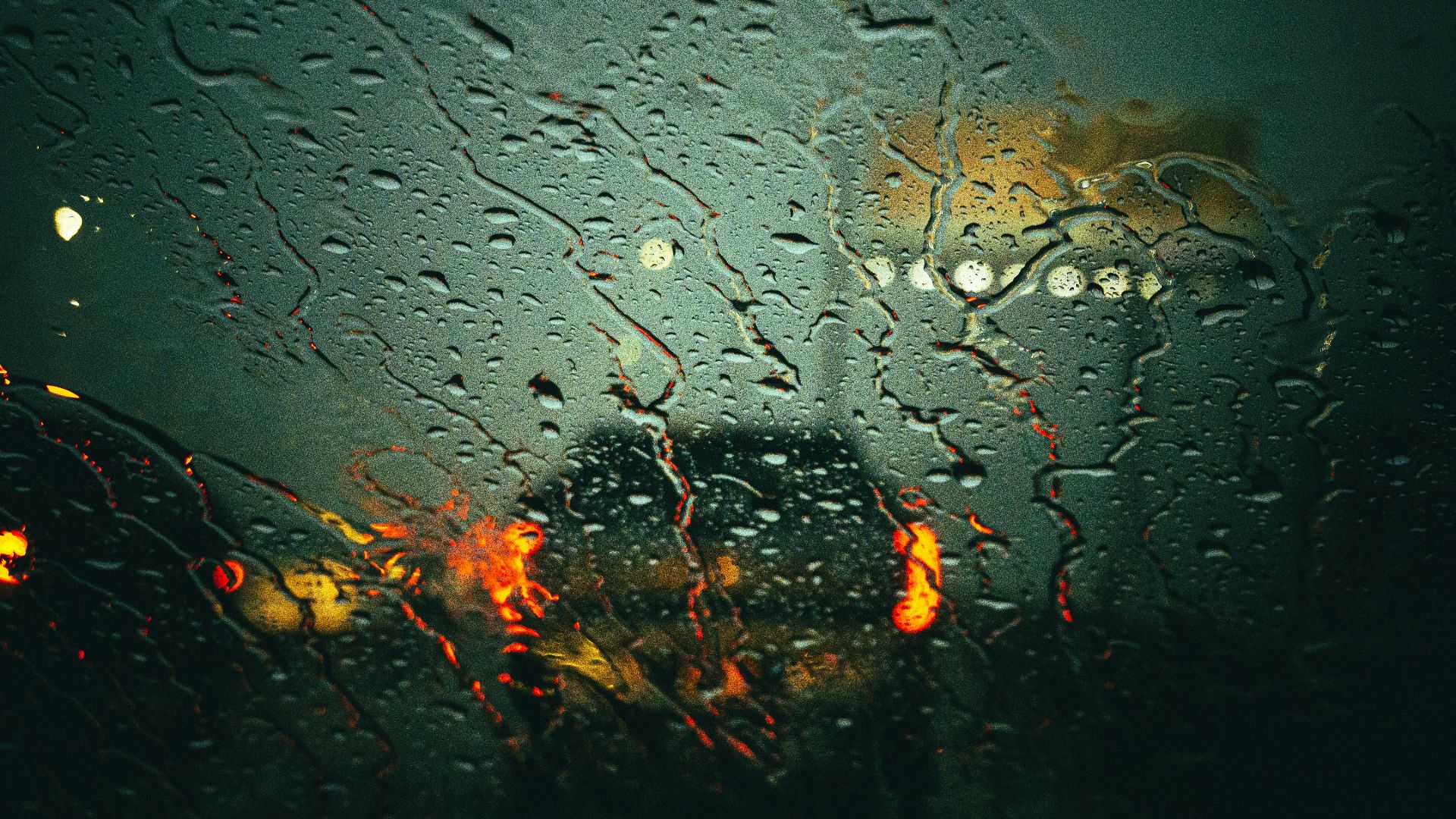 water droplets on glass window