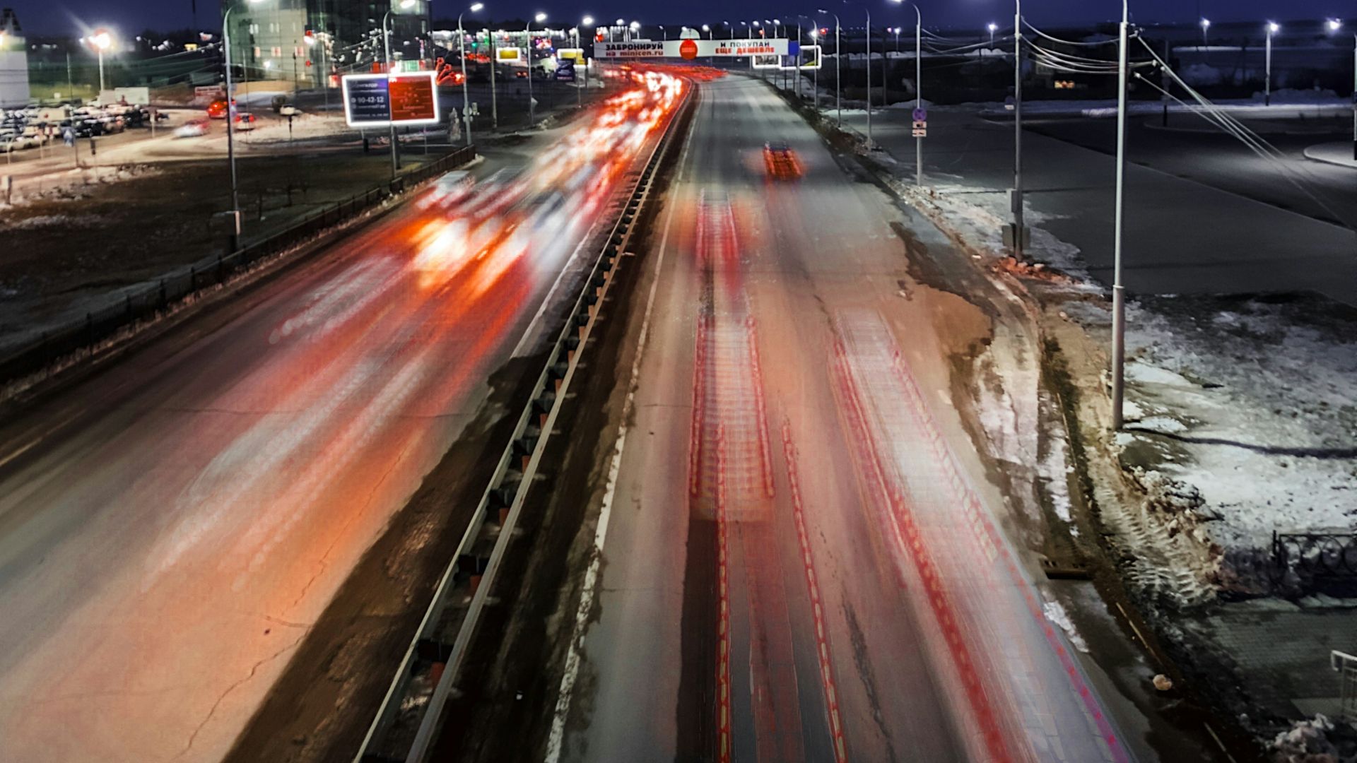 time lapse photography of cars on road during night time