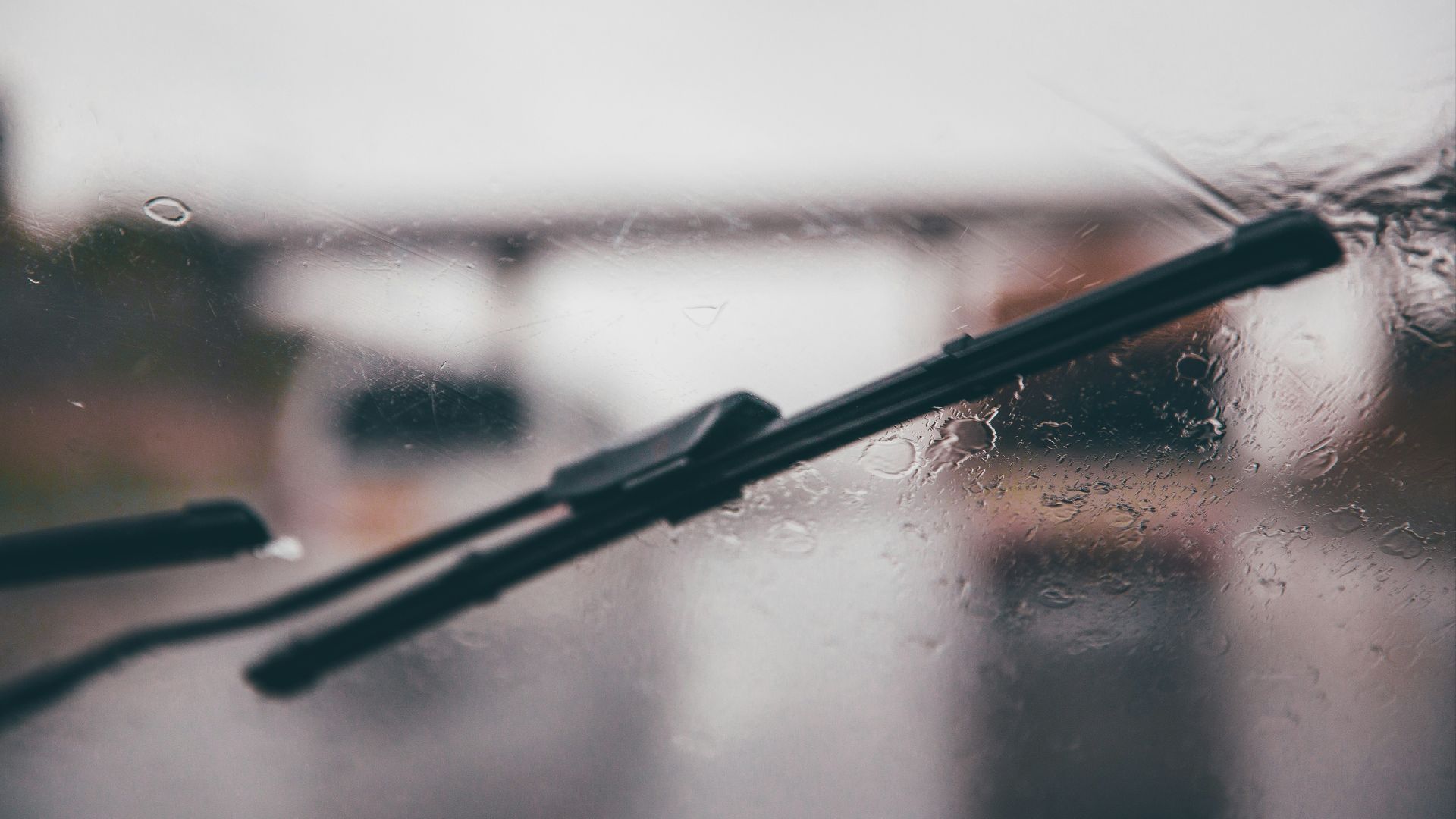 shallow focus photography of black vehicle wiper