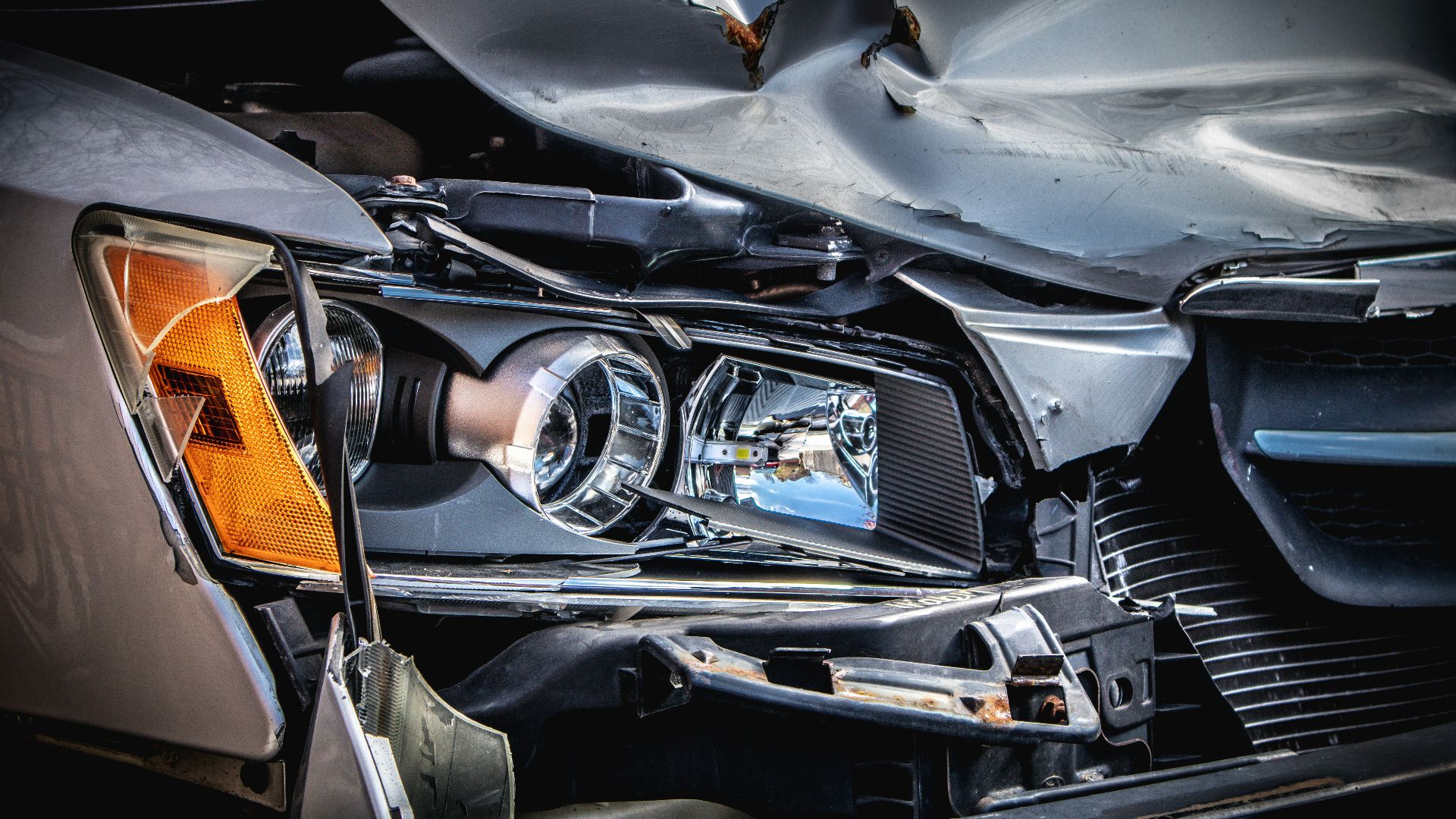 silver and black car engine
