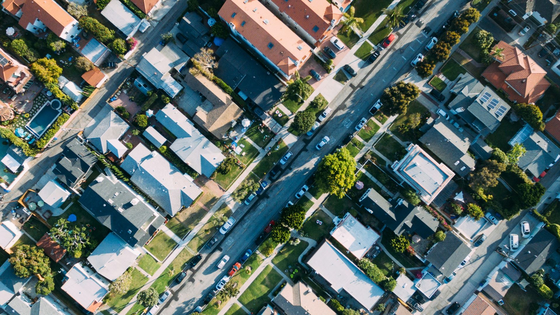 aerial photography of house and road