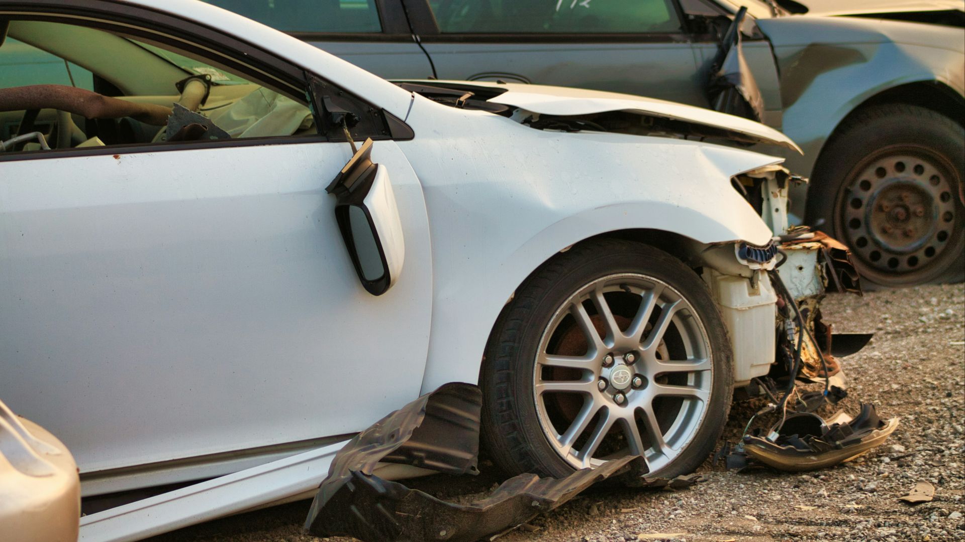 a car that has been involved in a car accident