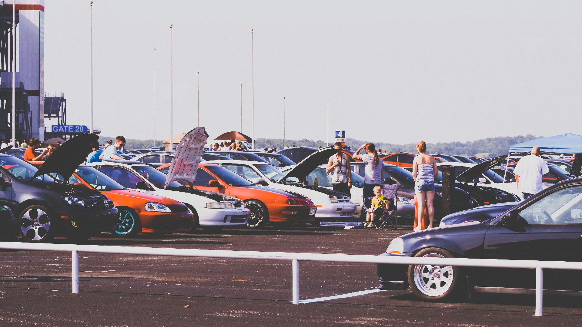 assorted cars on parking area