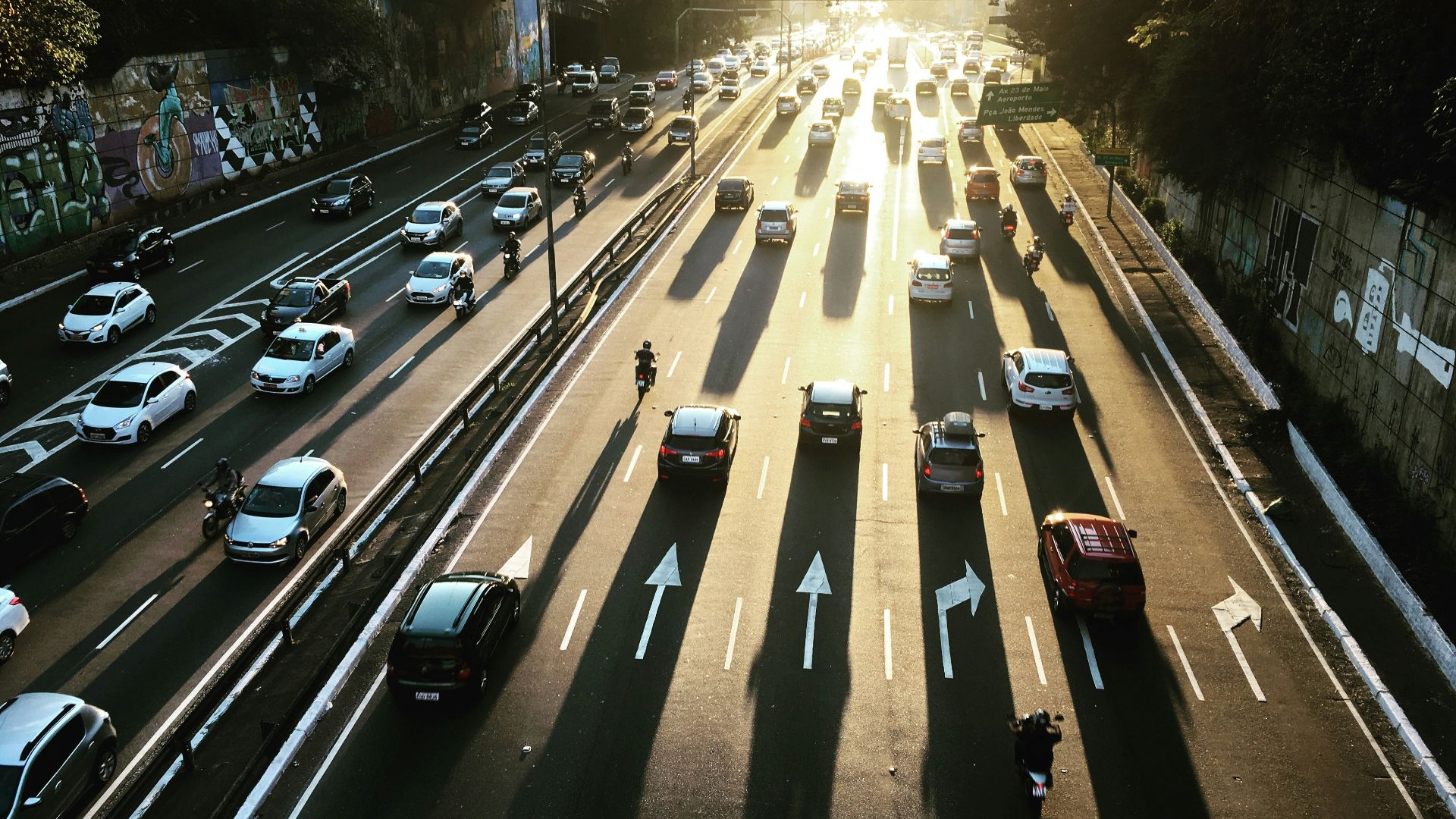 aerial photography of highway road