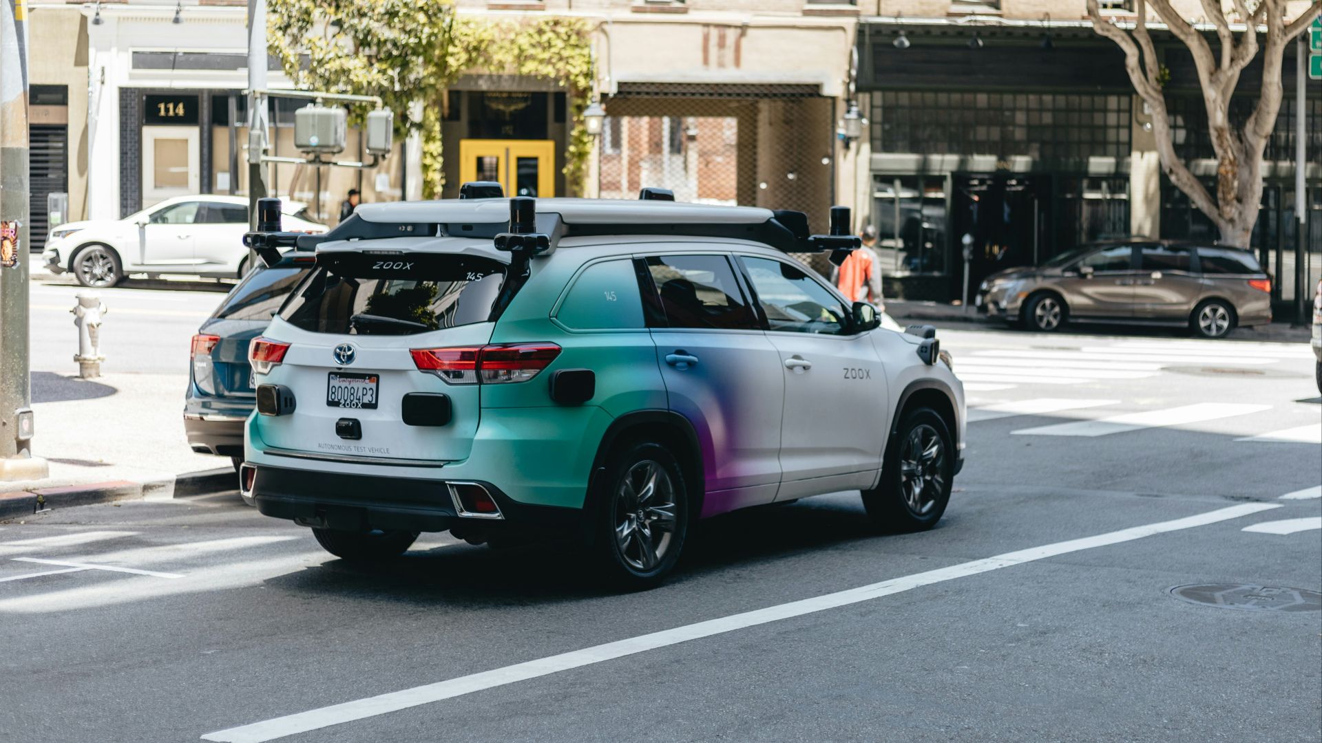 a car that is sitting in the street